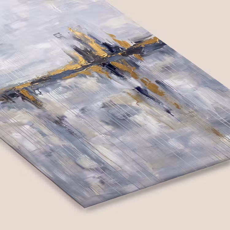 Abstract - Structuur - Goud - Grijs - Modern fotolijst zwart zonder passe partout klein -zsfeer6