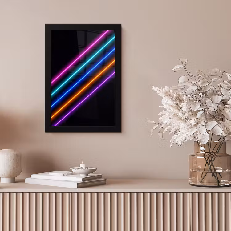 Esthetiek - Retro - Neon fotolijst zwart zonder passe partout klein -sfeer5