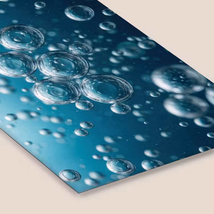 Luchtbellen - Dynamisch - Blauw fotolijst zwart zonder passe partout klein -zsfeer6