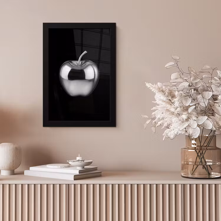Appel - Metallic - Symmetrisch fotolijst zwart zonder passe partout klein -sfeer5