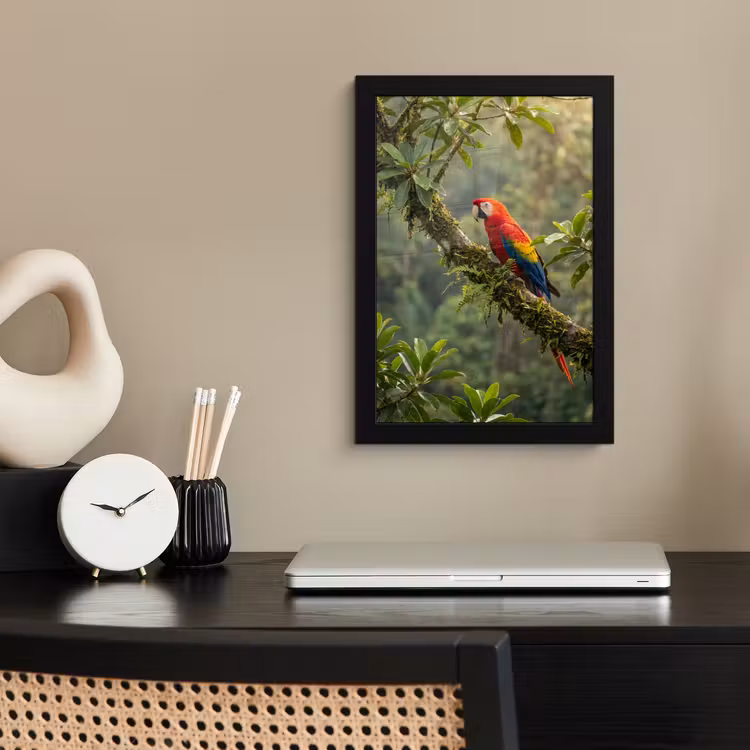 Ara - Jungle - Rood fotolijst zwart zonder passe partout klein -sfeer1