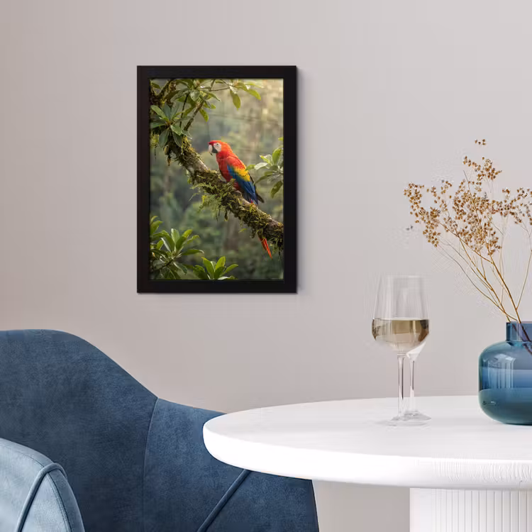 Ara - Jungle - Rood fotolijst zwart zonder passe partout klein -sfeer4
