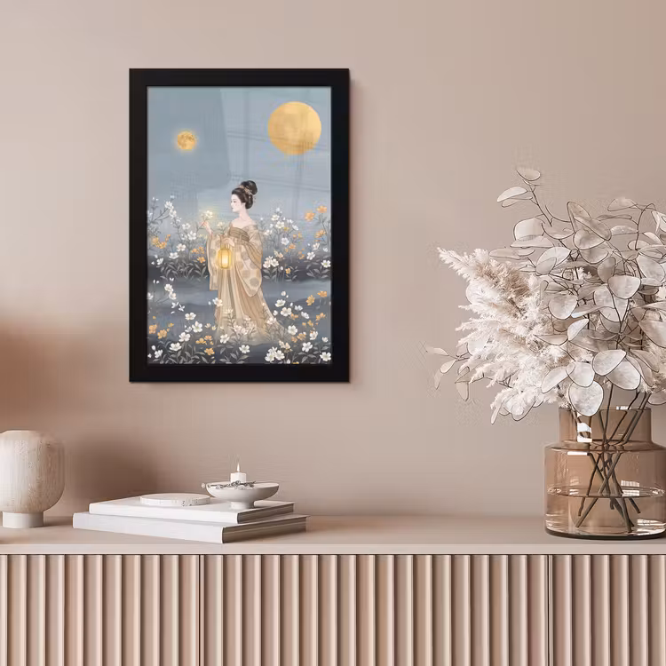 Aziatisch - Vrouw - Kimono fotolijst zwart zonder passe partout klein -sfeer5
