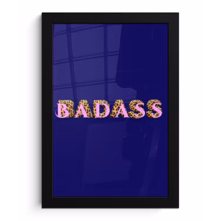 Badass - Panterpint - Schaduw - Roze fotolijst zwart zonder passe partout klein -3d