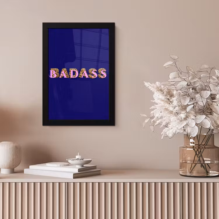 Badass - Panterpint - Schaduw - Roze fotolijst zwart zonder passe partout klein -sfeer5