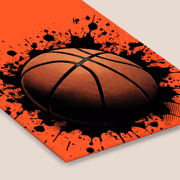 Basketbal - Verf - Sport - Oranje fotolijst zwart zonder passe partout klein -zsfeer6