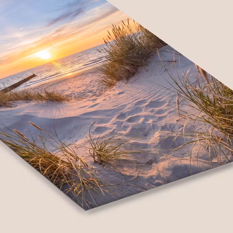Strand - Zonsondergang - Natuur - Landschap fotolijst zwart zonder passe partout klein -zsfeer6
