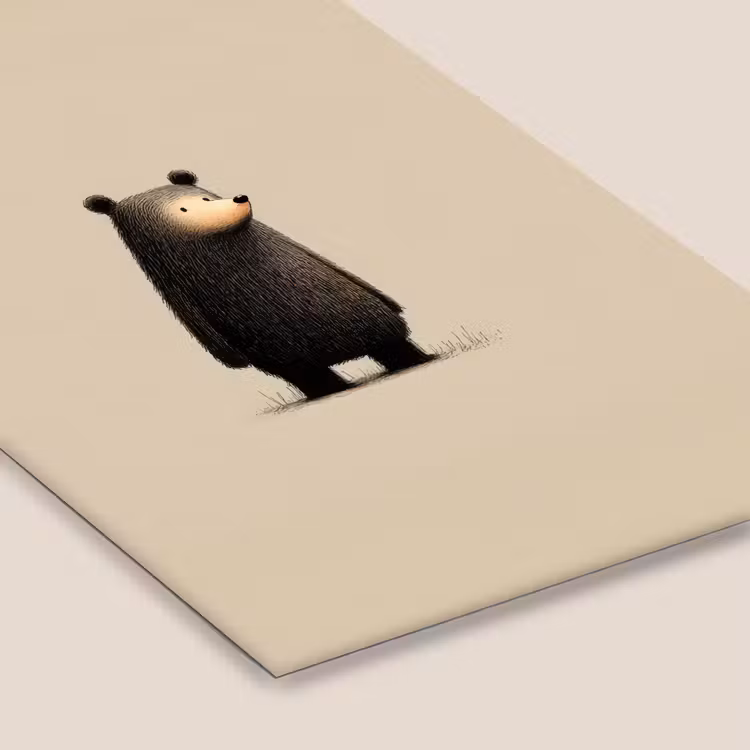 Beer - Donkerbruin - Minimalistisch fotolijst zwart zonder passe partout klein -zsfeer6