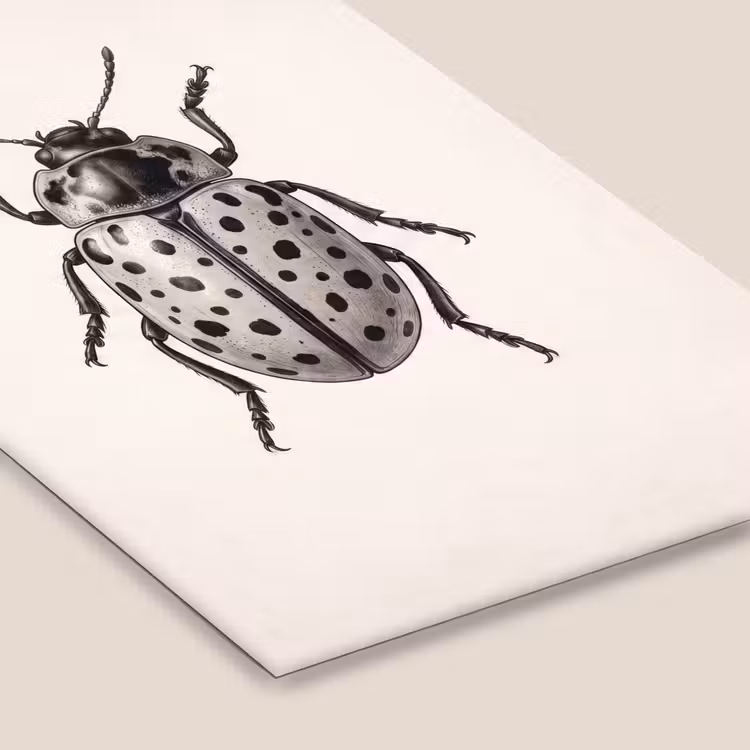 Kever - Insect - Vintage fotolijst zwart zonder passe partout klein -zsfeer6