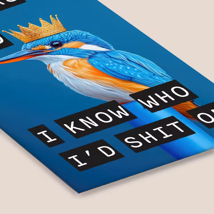 Vogel - Decoratie - Ijsvogel - Blauw fotolijst zwart zonder passe partout klein -zsfeer6