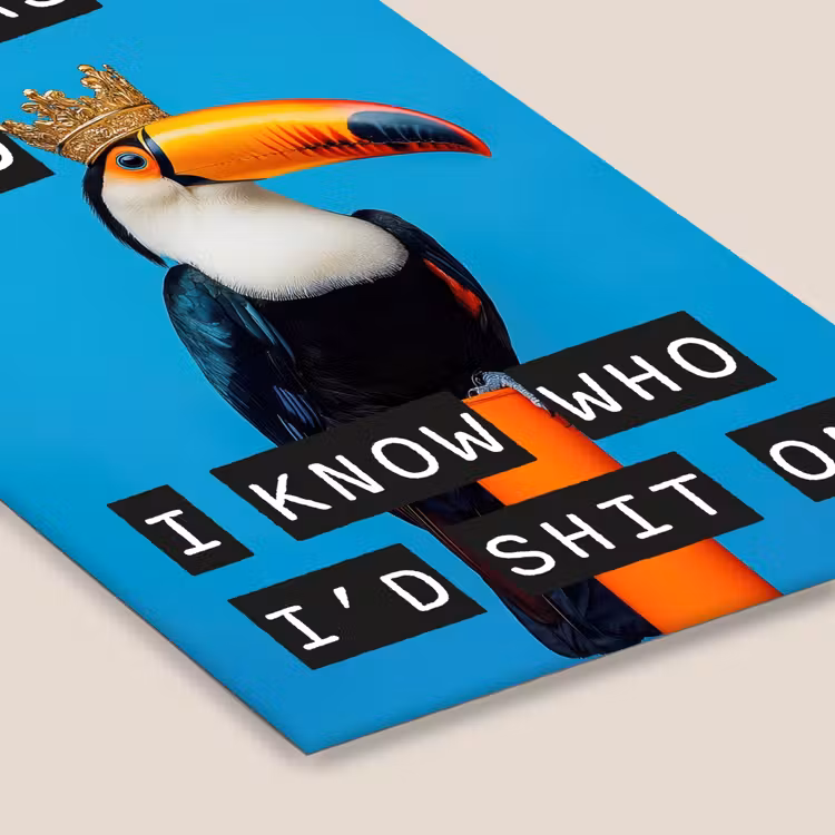Vogel - Toekan - Blauw - Quotes fotolijst zwart zonder passe partout klein -zsfeer6