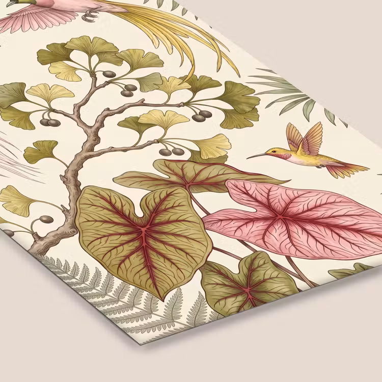 Vogels - Tropisch - Botanisch - Roze fotolijst zwart zonder passe partout klein -zsfeer6