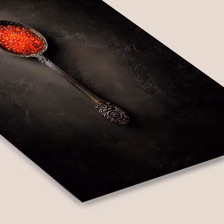 Zwart - Lepel - Caviar fotolijst zwart zonder passe partout klein -zsfeer6