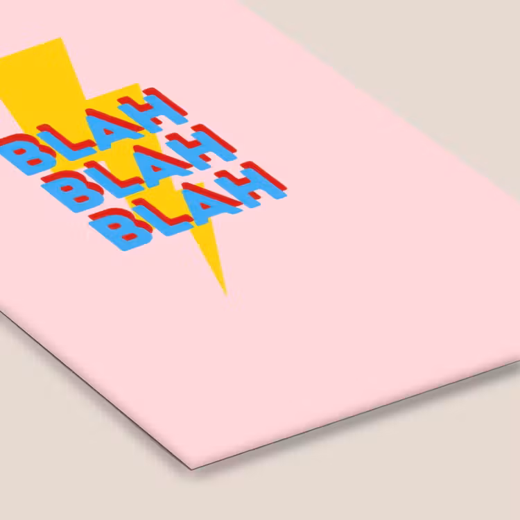 Blah - Bliksem - Roze fotolijst zwart zonder passe partout klein -zsfeer6
