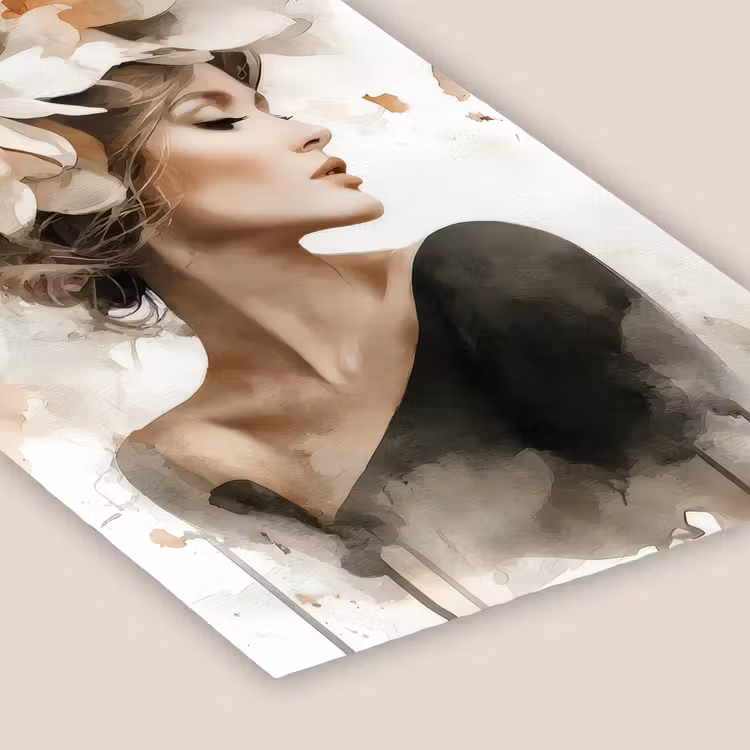 Bloesem - Portret - Gezicht fotolijst zwart zonder passe partout klein -zsfeer6
