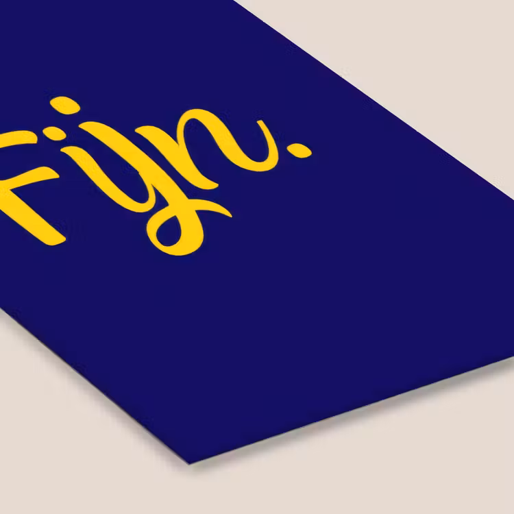 Blauw - Geel - Fijn fotolijst zwart zonder passe partout klein -zsfeer6