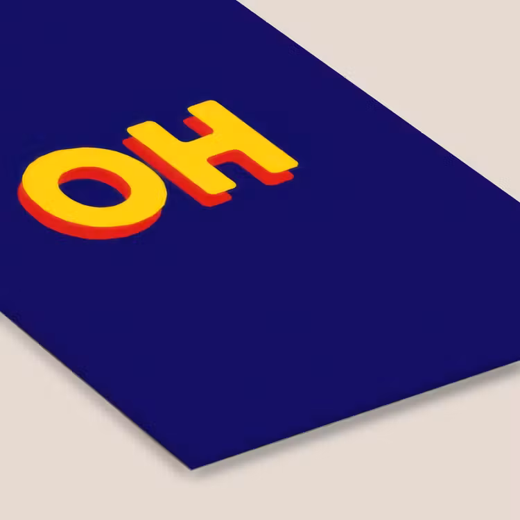 Blauw - Geel - OH - Schaduw fotolijst zwart zonder passe partout klein -zsfeer6