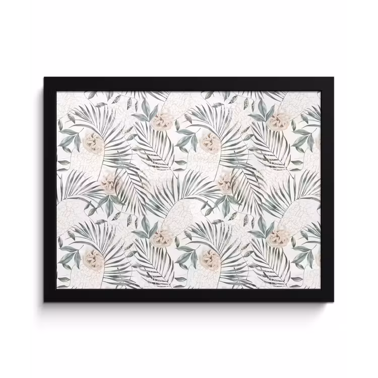 Boho - Jungle - Bloemen - Bladeren fotolijst zwart zonder passe partout klein -3d