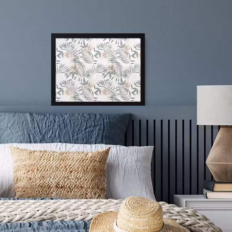 Boho - Jungle - Bloemen - Bladeren fotolijst zwart zonder passe partout klein -sfeer3