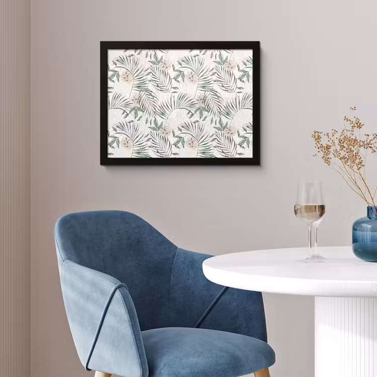 Boho - Jungle - Bloemen - Bladeren fotolijst zwart zonder passe partout klein -sfeer4