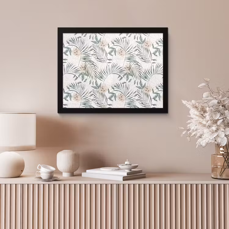 Boho - Jungle - Bloemen - Bladeren fotolijst zwart zonder passe partout klein -sfeer5