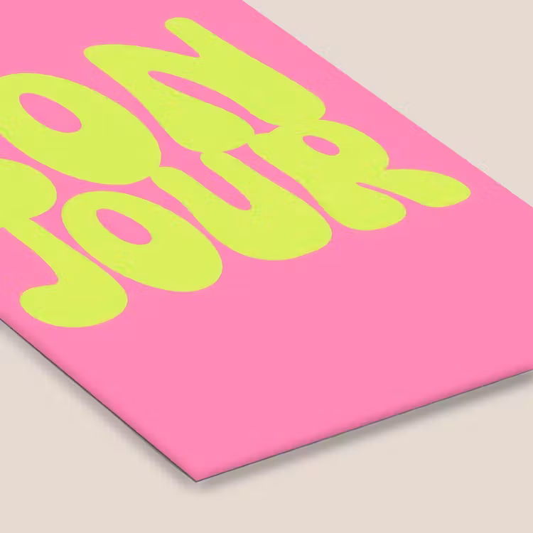 Bonjour - Roze - Fel groen fotolijst zwart zonder passe partout klein -zsfeer6