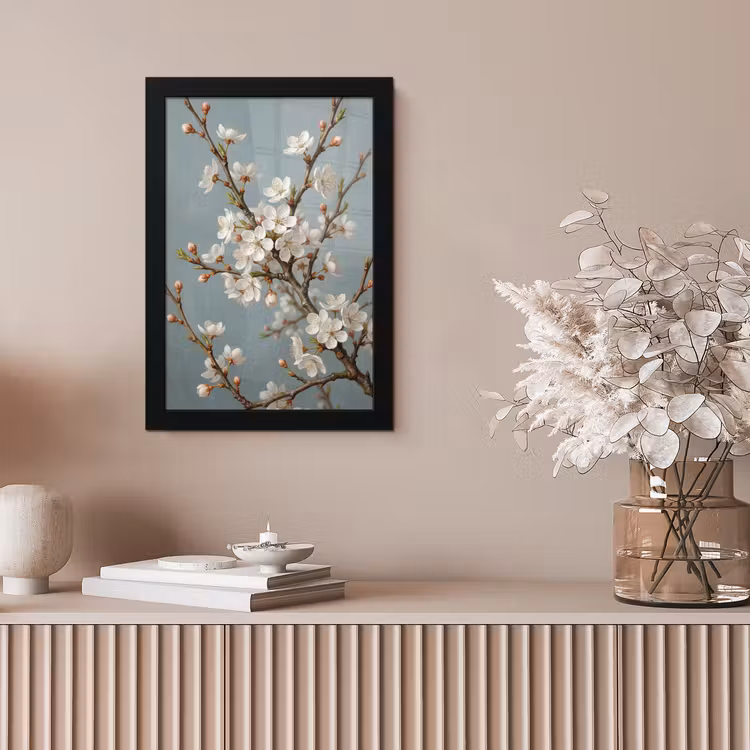 Botanisch - Stilleven - Blauw fotolijst zwart zonder passe partout klein -sfeer5