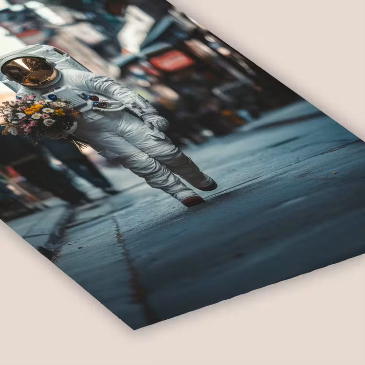 Boeket - Bloemen - Kleurrijk - Astronaut fotolijst zwart zonder passe partout klein -zsfeer6