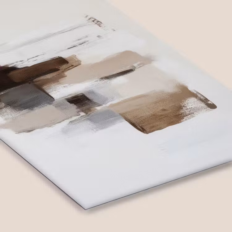 Penseelstreken - Balans - Beige - Bruin fotolijst zwart zonder passe partout klein -zsfeer6