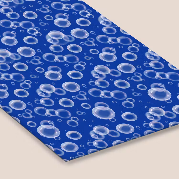 Bubbels - Patroon - Blauw fotolijst zwart zonder passe partout klein -zsfeer6