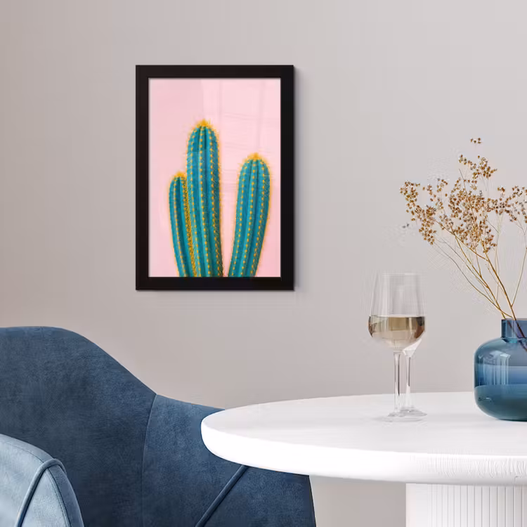 Cactussen - Modern - Pastel fotolijst zwart zonder passe partout klein -sfeer4