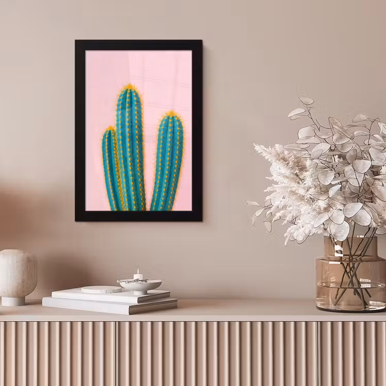 Cactussen - Modern - Pastel fotolijst zwart zonder passe partout klein -sfeer5