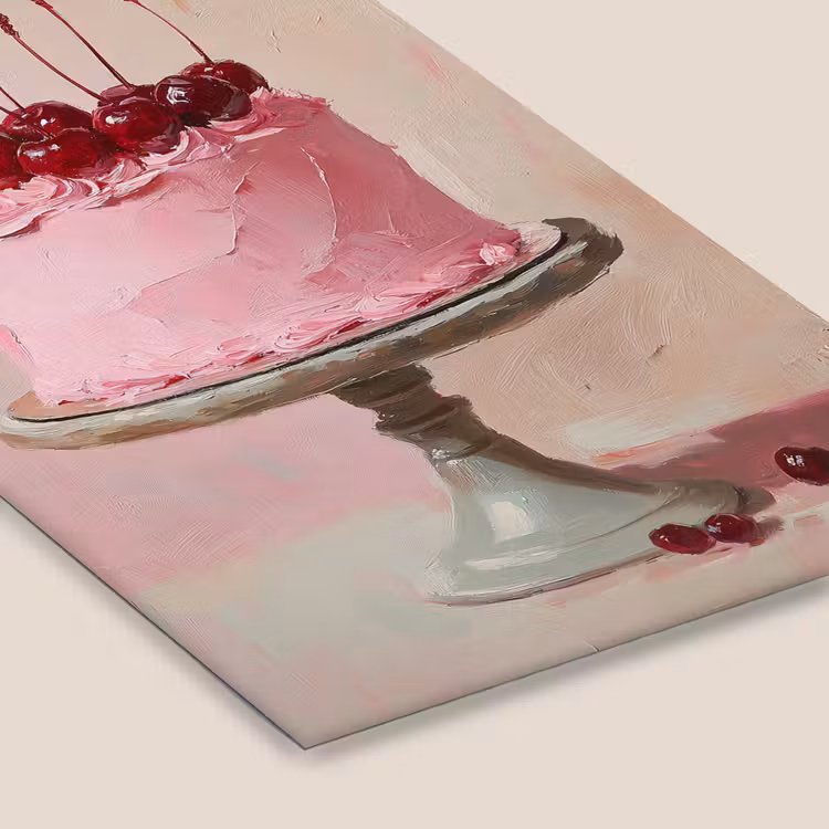 Taart - Pink - Cherry fotolijst zwart zonder passe partout klein -zsfeer6