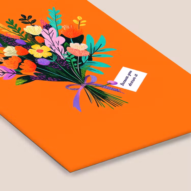 Kaartje - Boeket - Bloemen fotolijst zwart zonder passe partout klein -zsfeer6