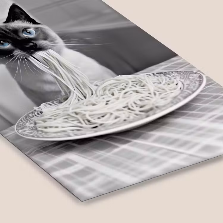 Kat - Siamees - Zwart Wit - Schattig - Dieren fotolijst zwart zonder passe partout klein -zsfeer6