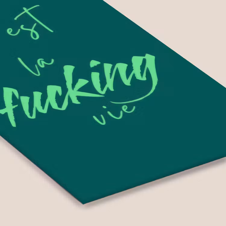 c'est la fucking vie - Groen - Handgeschreven fotolijst zwart zonder passe partout klein -zsfeer6