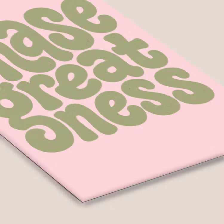 Chase greatness - Groen - Roze - Retro fotolijst zwart zonder passe partout klein -zsfeer6