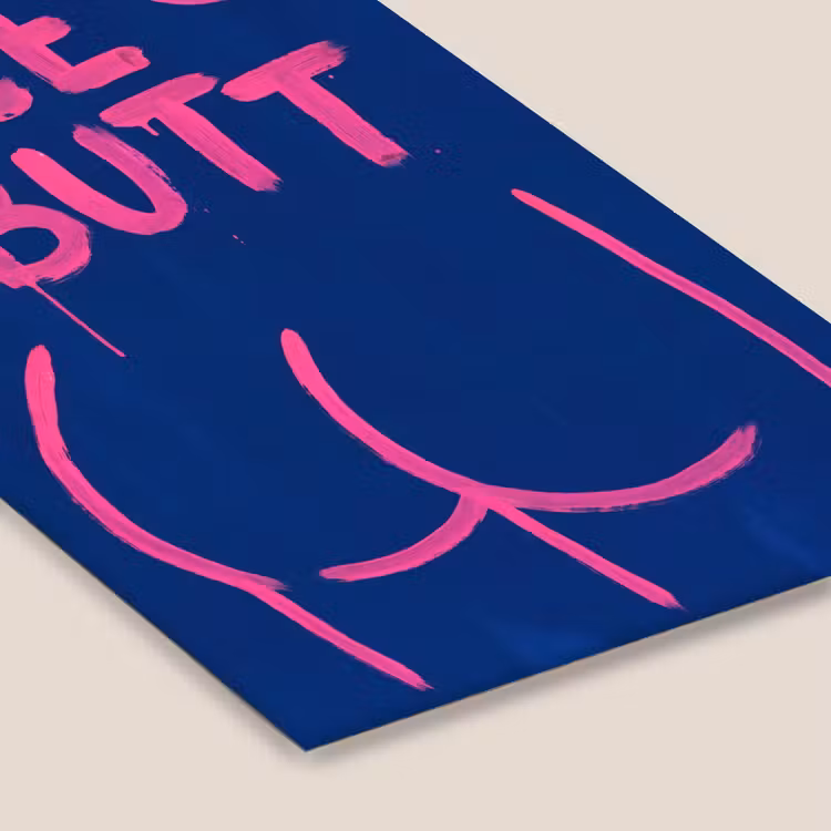 Brutaal - Grappig - Blauw fotolijst zwart zonder passe partout klein -zsfeer6