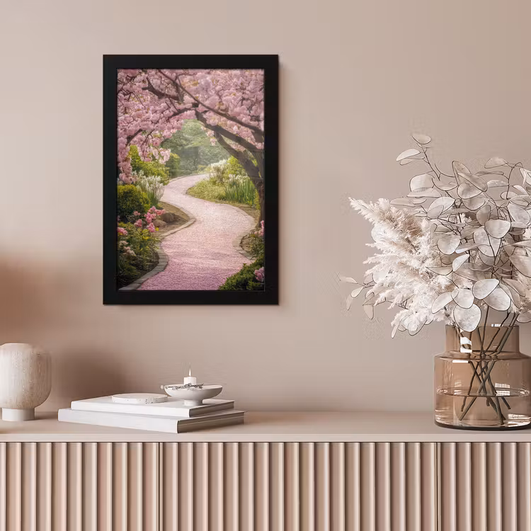 Kersenbloesem - Natuur - Sakura - Pad - Japanse tuin fotolijst zwart zonder passe partout klein -sfeer5