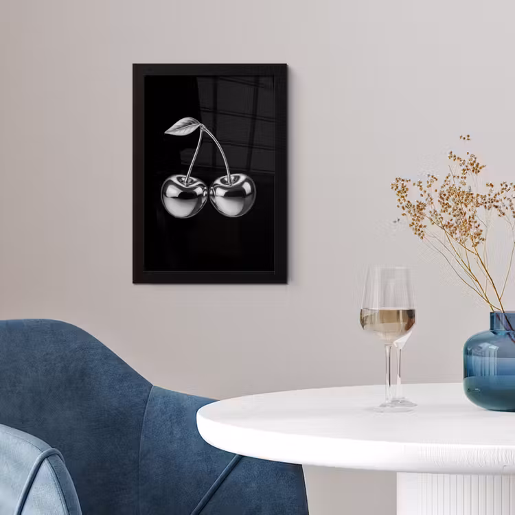 Kers - Luxueus - Metallic fotolijst zwart zonder passe partout klein -sfeer4