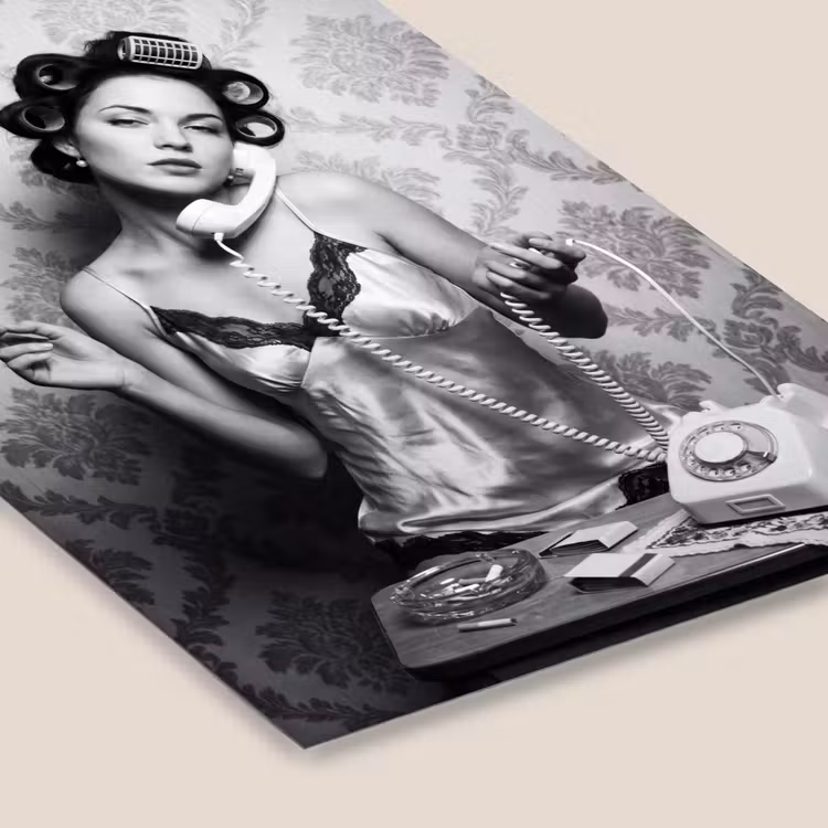 Chic - Vrouw - Zwart - Wit fotolijst zwart zonder passe partout klein -zsfeer6