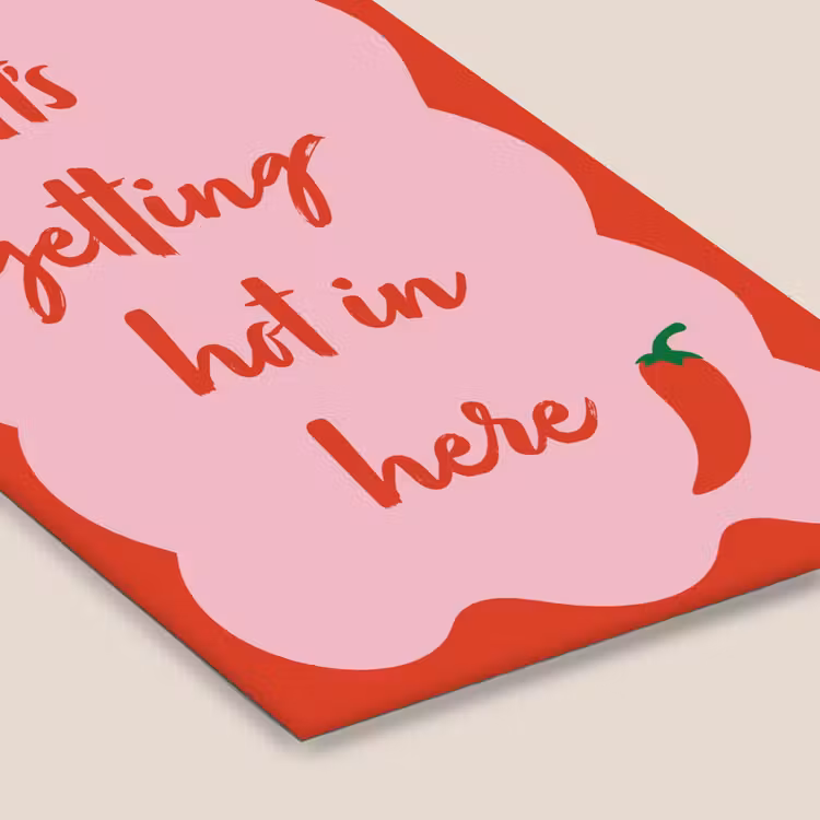 Chilipeper - Red - Hot - Quotes fotolijst zwart zonder passe partout klein -zsfeer6