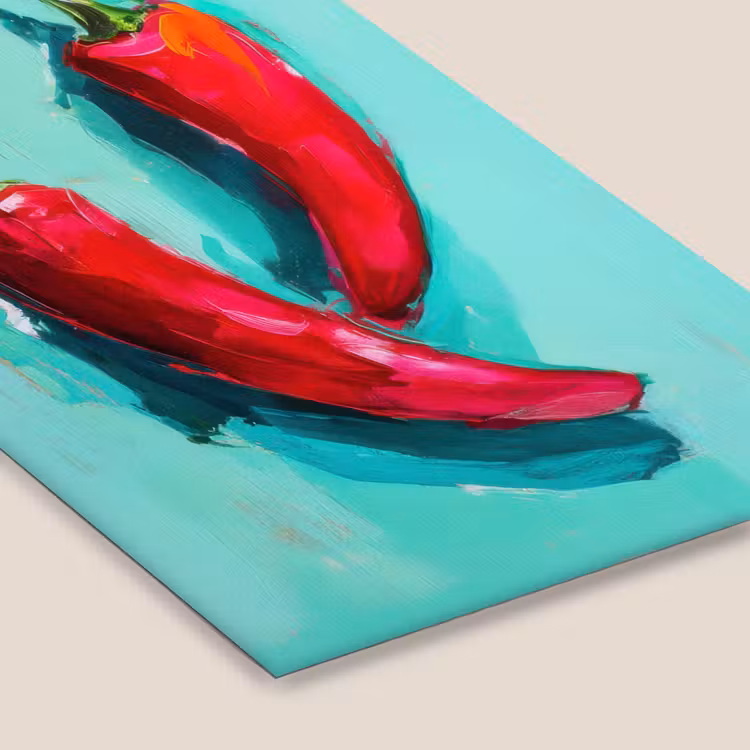 Chilipepers - Geverfd - Rood fotolijst zwart zonder passe partout klein -zsfeer6