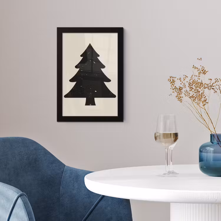 Kerstboom - Zwarte kerstboom - Boom - Japandi fotolijst zwart zonder passe partout klein -sfeer4