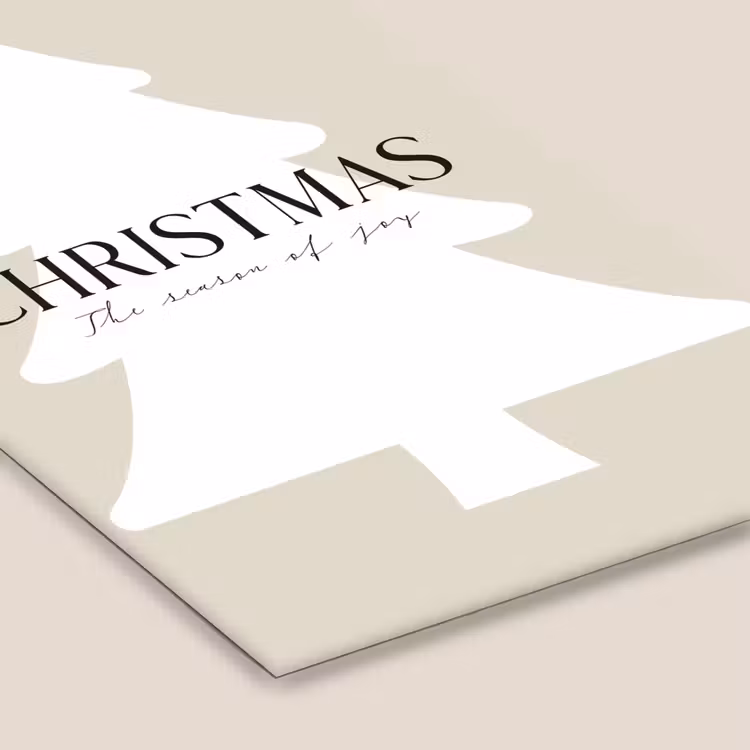 Kerstboom - Japandi - Christmas - Beige fotolijst zwart zonder passe partout klein -zsfeer6