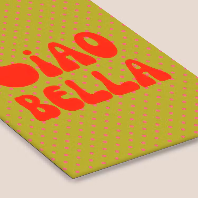 Ciao bella - Rood - Groen - Stippen fotolijst zwart zonder passe partout klein -zsfeer6