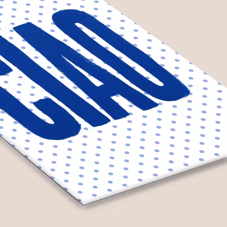 Ciao - Blauw - Stippen fotolijst zwart zonder passe partout klein -zsfeer6