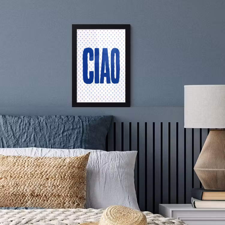 Ciao - Stippen - Roze - Wit fotolijst zwart zonder passe partout klein -sfeer3