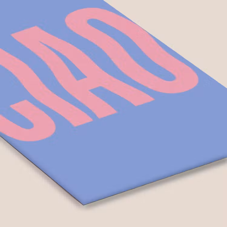 Ciao - Roze - Blauw - Golvend fotolijst zwart zonder passe partout klein -zsfeer6