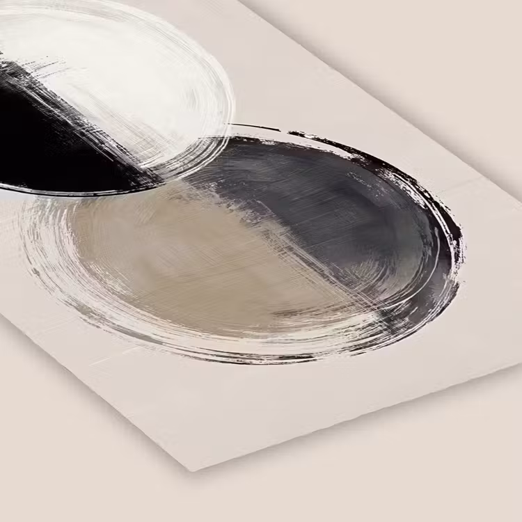 Cirkels - Strepen - Minimalistisch - Zwart fotolijst zwart zonder passe partout klein -zsfeer6
